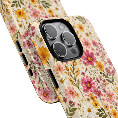 Wildflower Meadow Magnetic Protective Phone Case – Tough Dual-Layer Cover