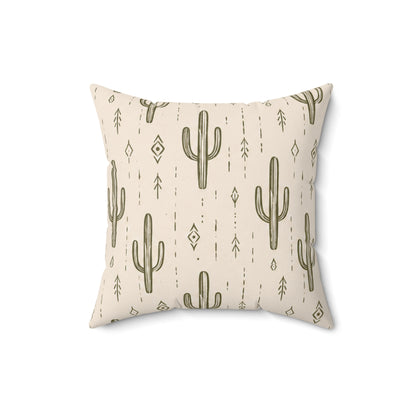 Desert Rhythm Pillow - Boho Cactus Throw Pillow - Neutral Desert Decorative Cushion - Southwestern Home Decor