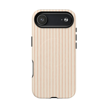 Soft Blush Lines Magnetic Protective Phone Case – Tough Dual-Layer Cover