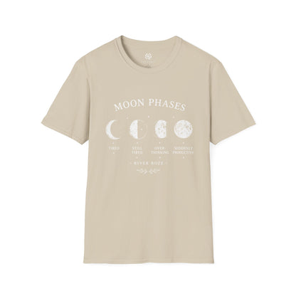 Moon Phases Graphic T-Shirt – Celestial Lunar Tee