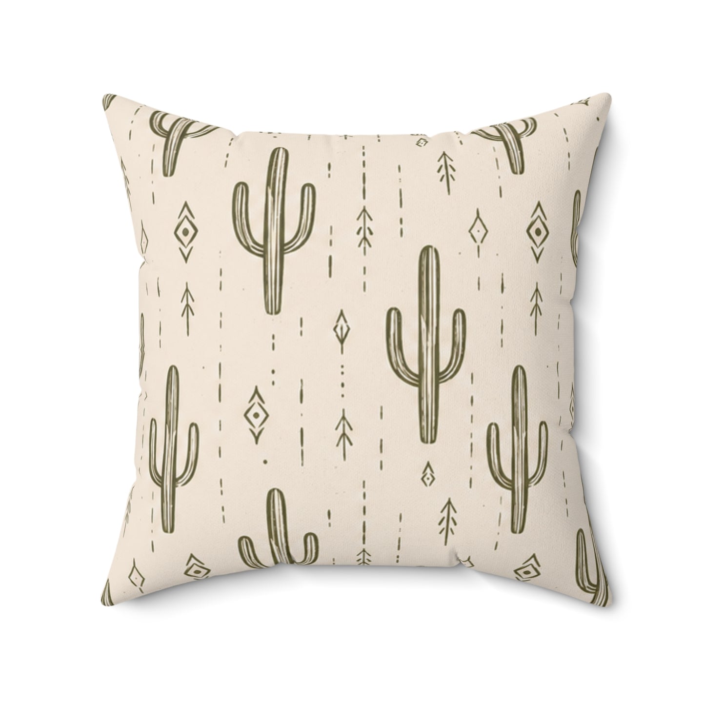 Desert Rhythm Pillow - Boho Cactus Throw Pillow - Neutral Desert Decorative Cushion - Southwestern Home Decor
