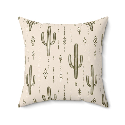 Desert Rhythm Pillow - Boho Cactus Throw Pillow - Neutral Desert Decorative Cushion - Southwestern Home Decor