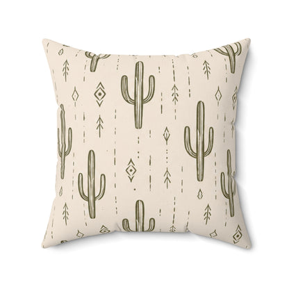 Desert Rhythm Pillow - Boho Cactus Throw Pillow - Neutral Desert Decorative Cushion - Southwestern Home Decor