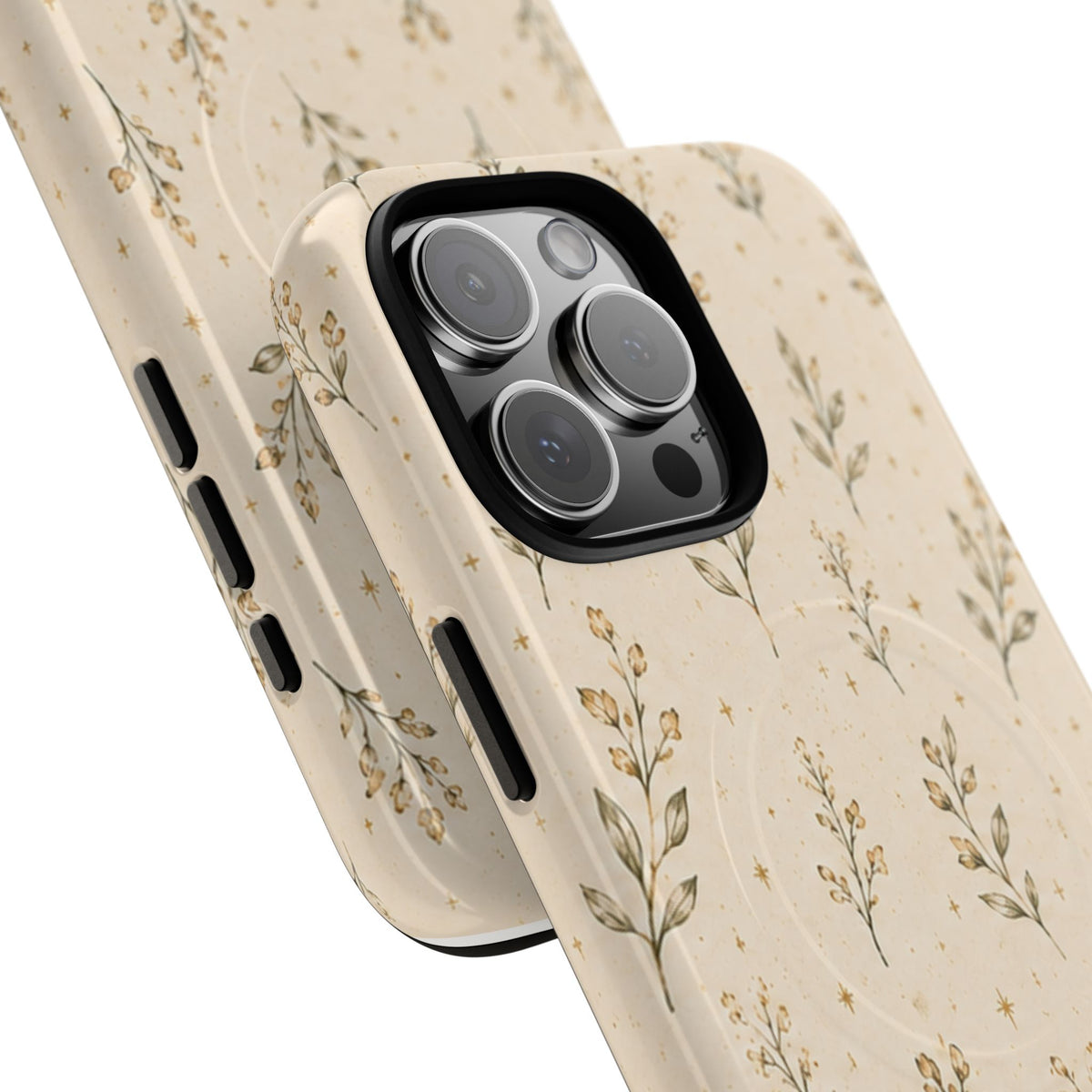Floral Sprig Magnetic Protective Phone Case – Tough Dual-Layer Cover