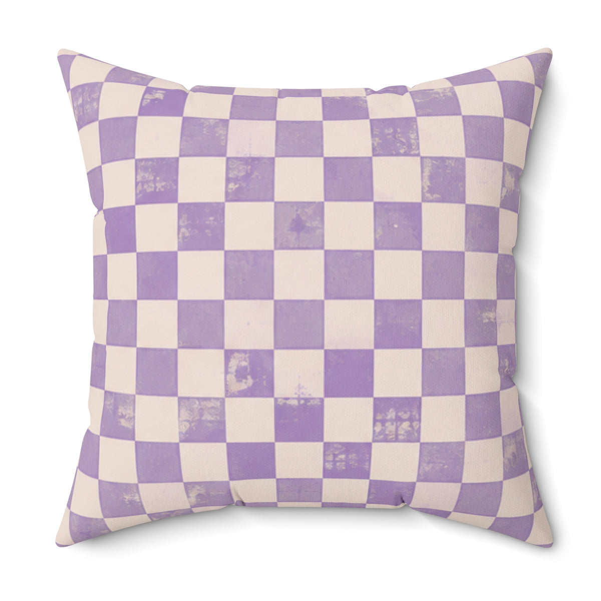 Lavender Check Pillow - Purple Checkerboard Throw Pillow - Pastel Decorative Cushion - Retro Home Decor