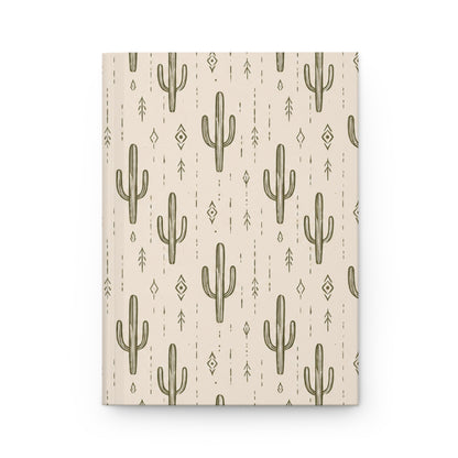 Desert Rhythm Hardcover Journal – Lined Cactus Notebook