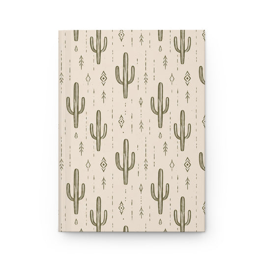 Desert Rhythm Hardcover Journal – Lined Cactus Notebook