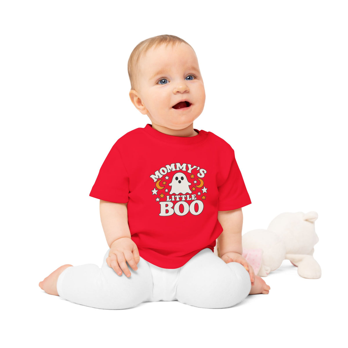 Mommy's Little Boo Baby T-Shirt - Halloween Ghost Infant Tee - Cute Spooky Baby Shirt - Halloween Baby Outfit