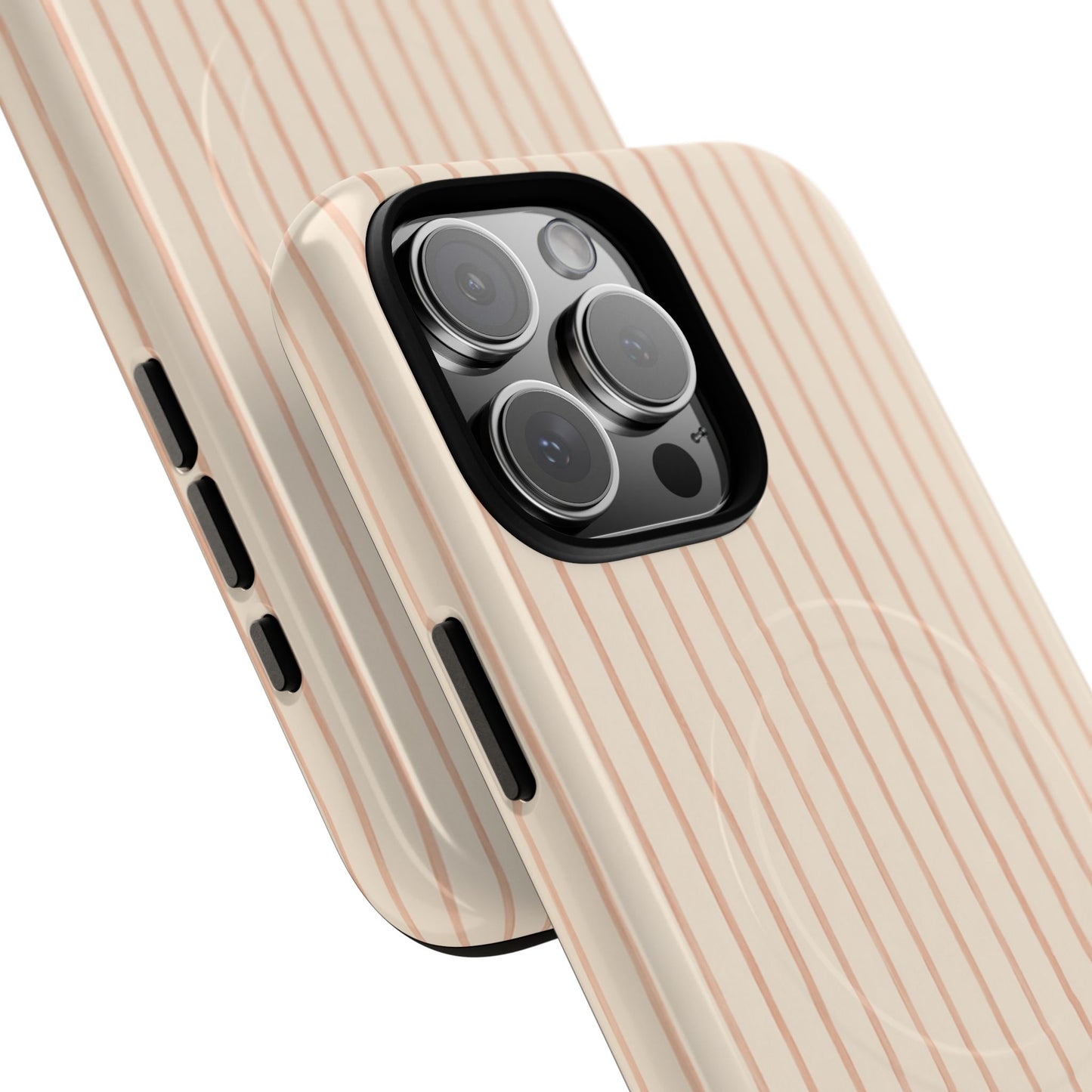 Soft Blush Lines Magnetic Protective Phone Case – Tough Dual-Layer Cover