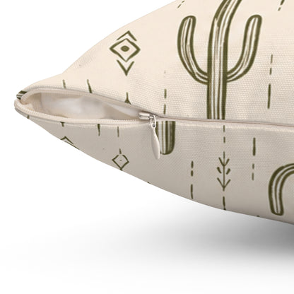 Desert Rhythm Pillow - Boho Cactus Throw Pillow - Neutral Desert Decorative Cushion - Southwestern Home Decor