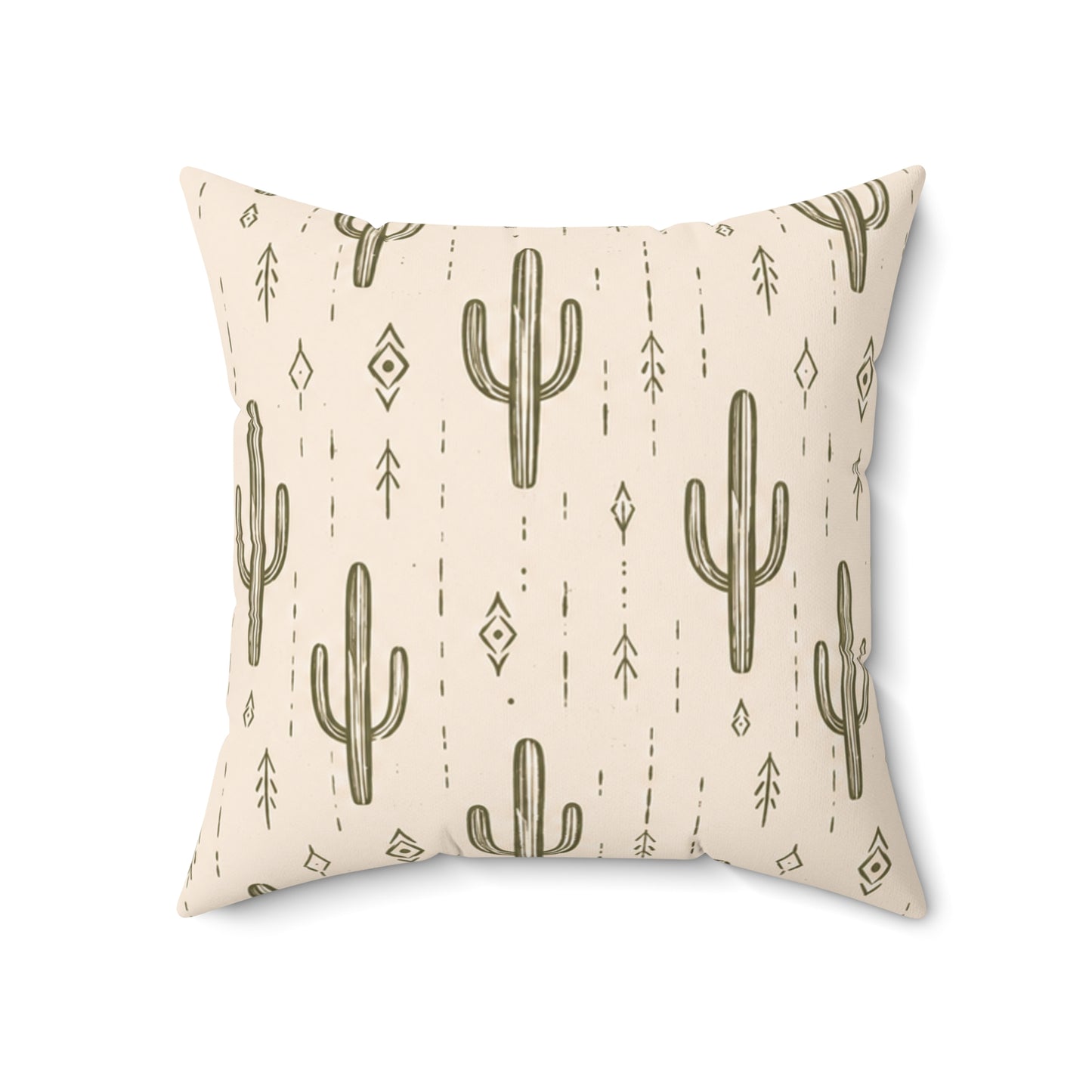 Desert Rhythm Pillow - Boho Cactus Throw Pillow - Neutral Desert Decorative Cushion - Southwestern Home Decor