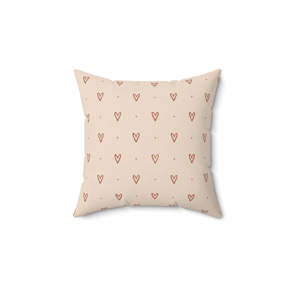 Little Sweet Hearts Pillow - Blush Heart Throw Pillow - Cute Decorative Cushion - Neutral Bedroom Decor