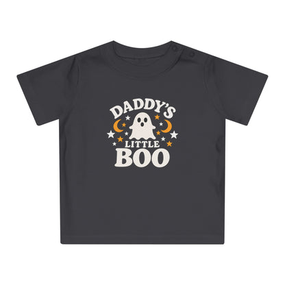 Daddy's Little Boo Baby T-Shirt - Halloween Ghost Infant Tee - Cute Spooky Baby Shirt - Halloween Baby Outfit