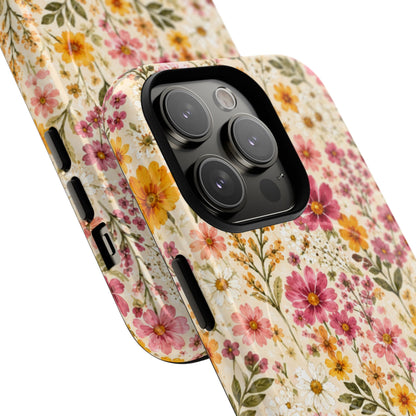 Wildflower Meadow Magnetic Protective Phone Case – Tough Dual-Layer Cover