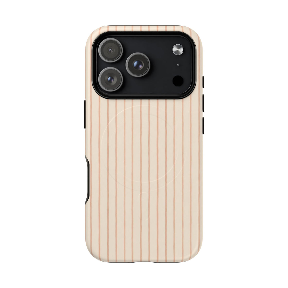 Soft Blush Lines Magnetic Protective Phone Case – Tough Dual-Layer Cover