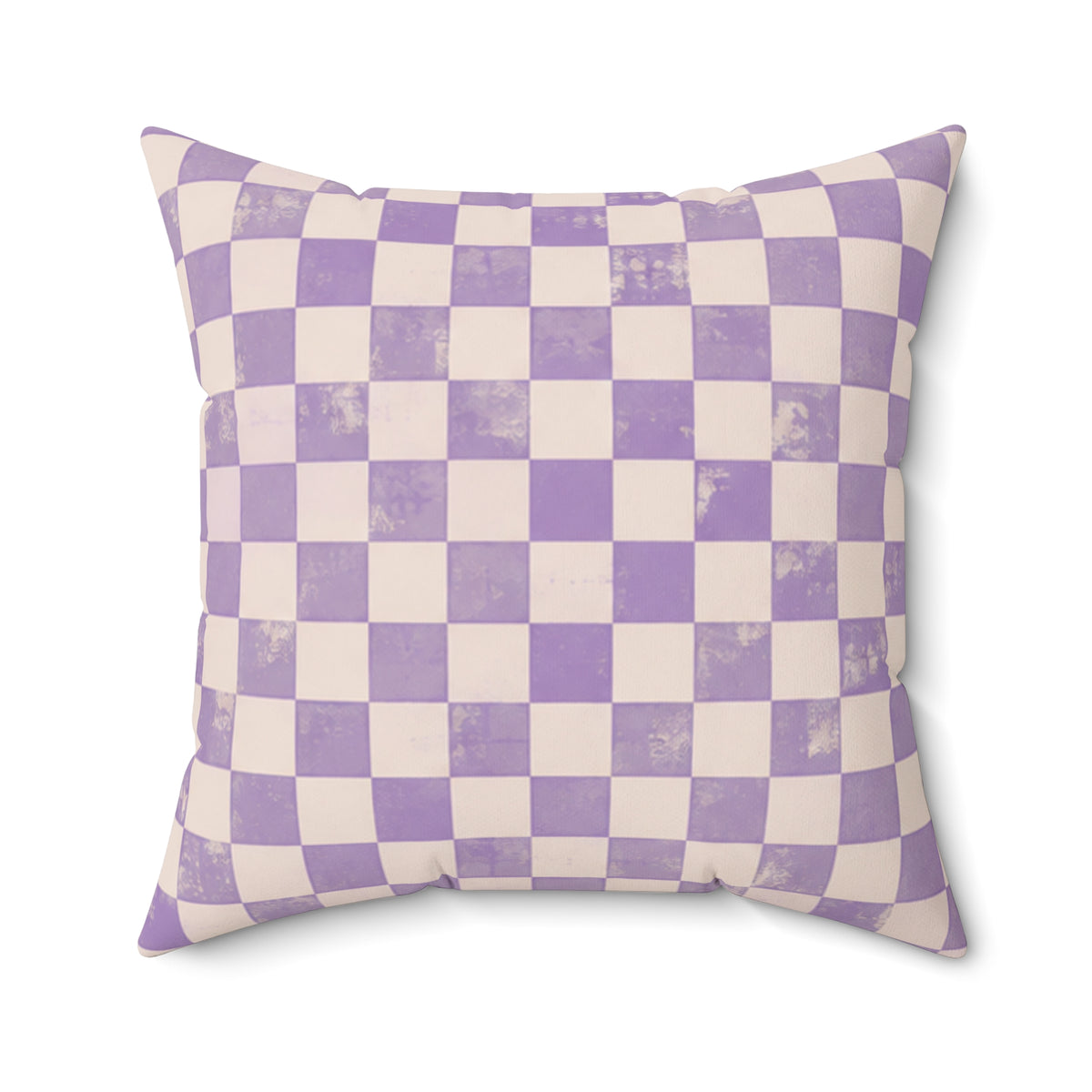 Lavender Check Pillow - Purple Checkerboard Throw Pillow - Pastel Decorative Cushion - Retro Home Decor