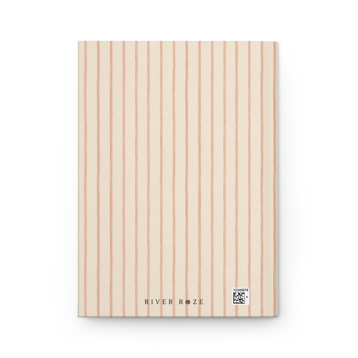 Soft Blush Lines Hardcover Journal – Lined Minimalist Notebook