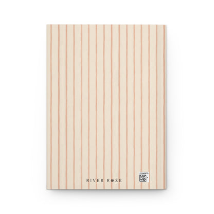 Soft Blush Lines Hardcover Journal – Lined Minimalist Notebook