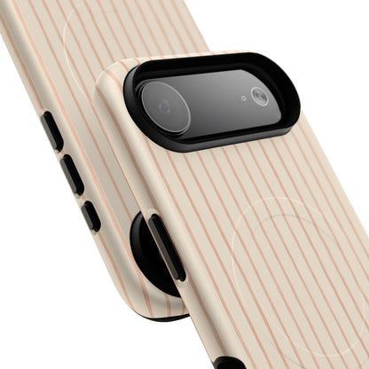 Soft Blush Lines Magnetic Protective Phone Case – Tough Dual-Layer Cover