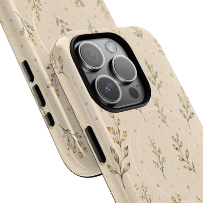 Floral Sprig Magnetic Protective Phone Case – Tough Dual-Layer Cover