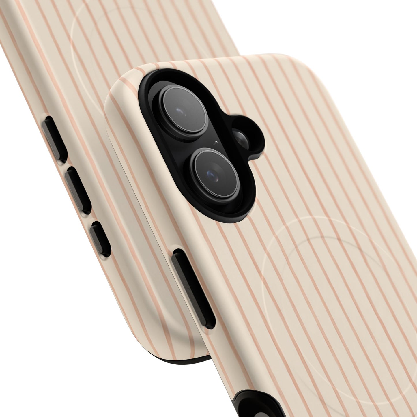 Soft Blush Lines Magnetic Protective Phone Case – Tough Dual-Layer Cover