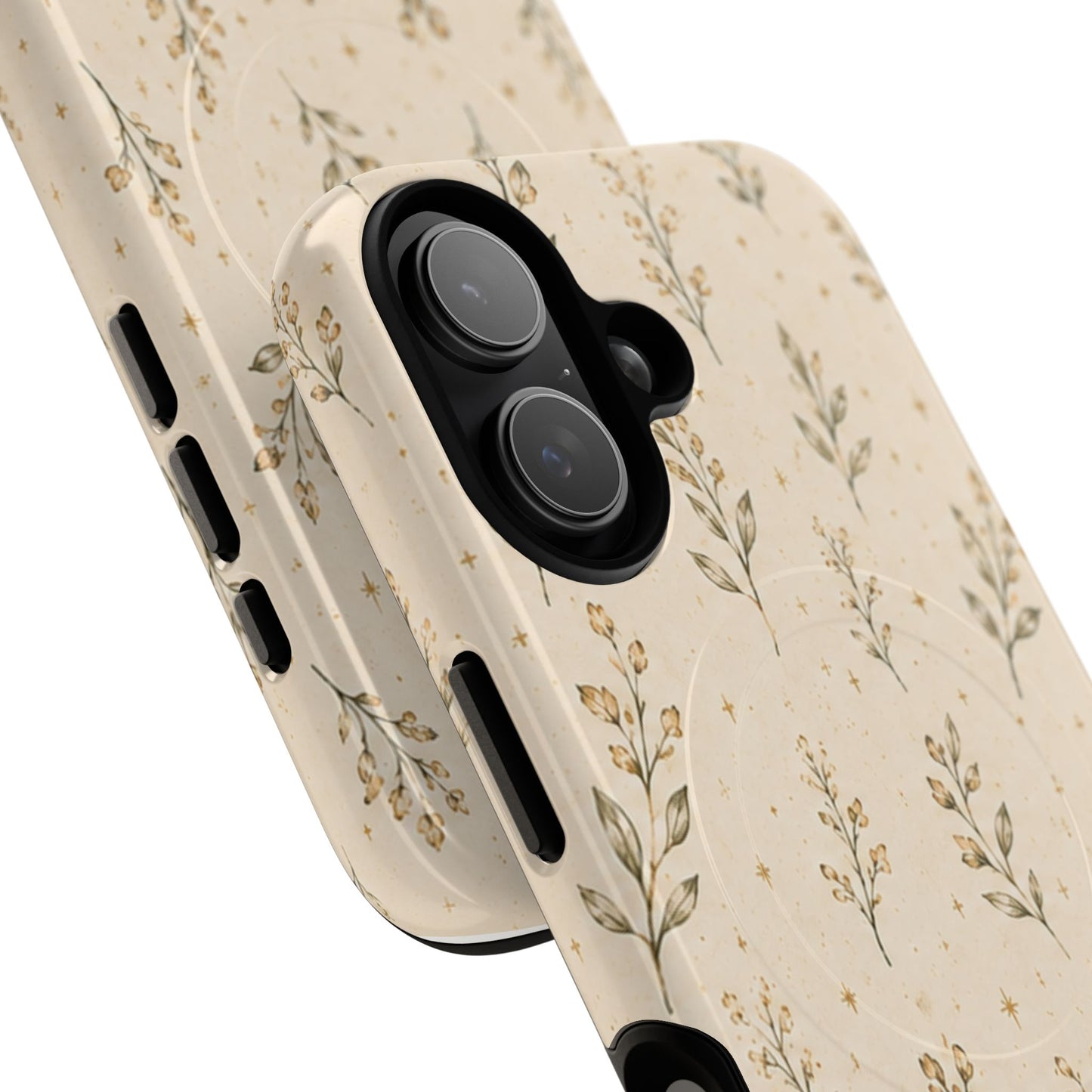 Floral Sprig Magnetic Protective Phone Case – Tough Dual-Layer Cover