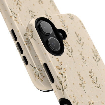 Floral Sprig Magnetic Protective Phone Case – Tough Dual-Layer Cover