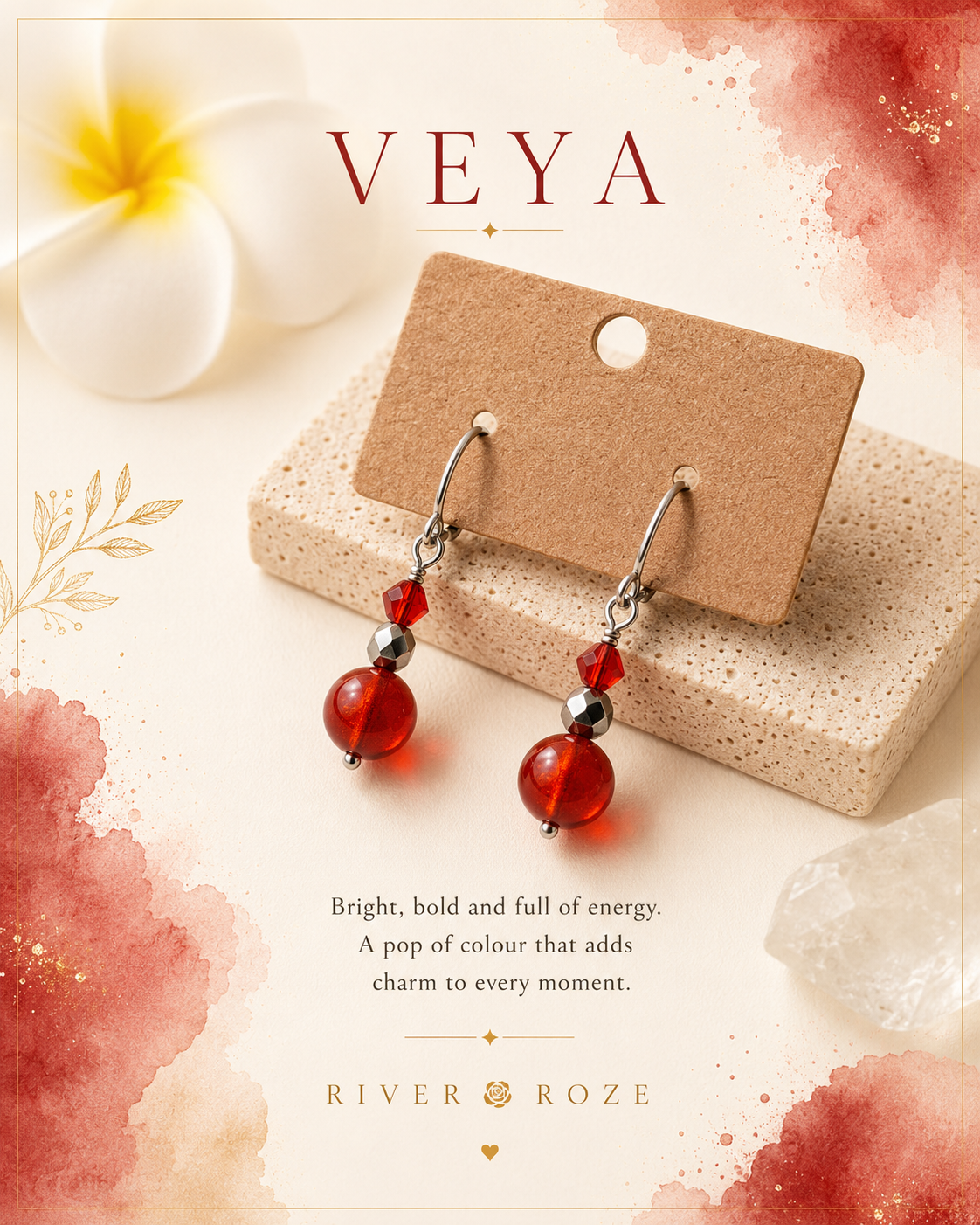 Veya - Vibrant, playful earrings full of colour and charm