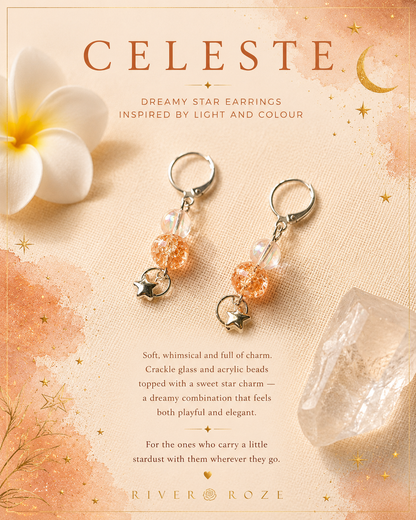 Celeste - Dreamy star earrings inspired by light and colour