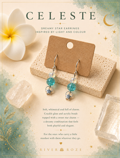 Celeste - Dreamy star earrings inspired by light and colour