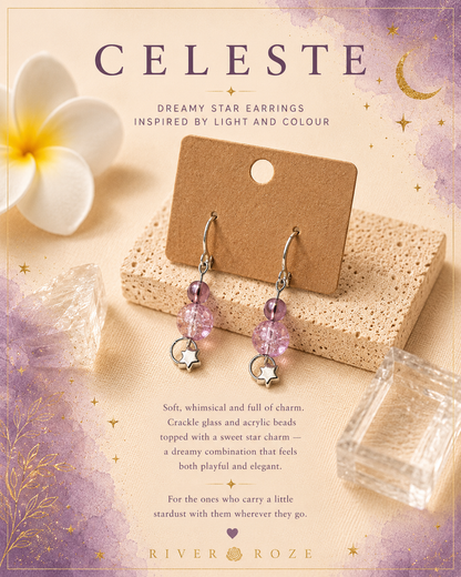 Celeste - Dreamy star earrings inspired by light and colour