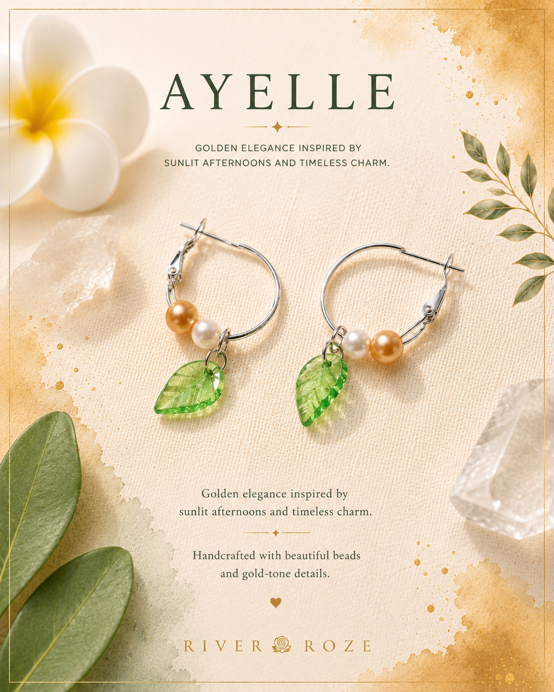 Ayelle - Light, elegant earrings inspired by nature