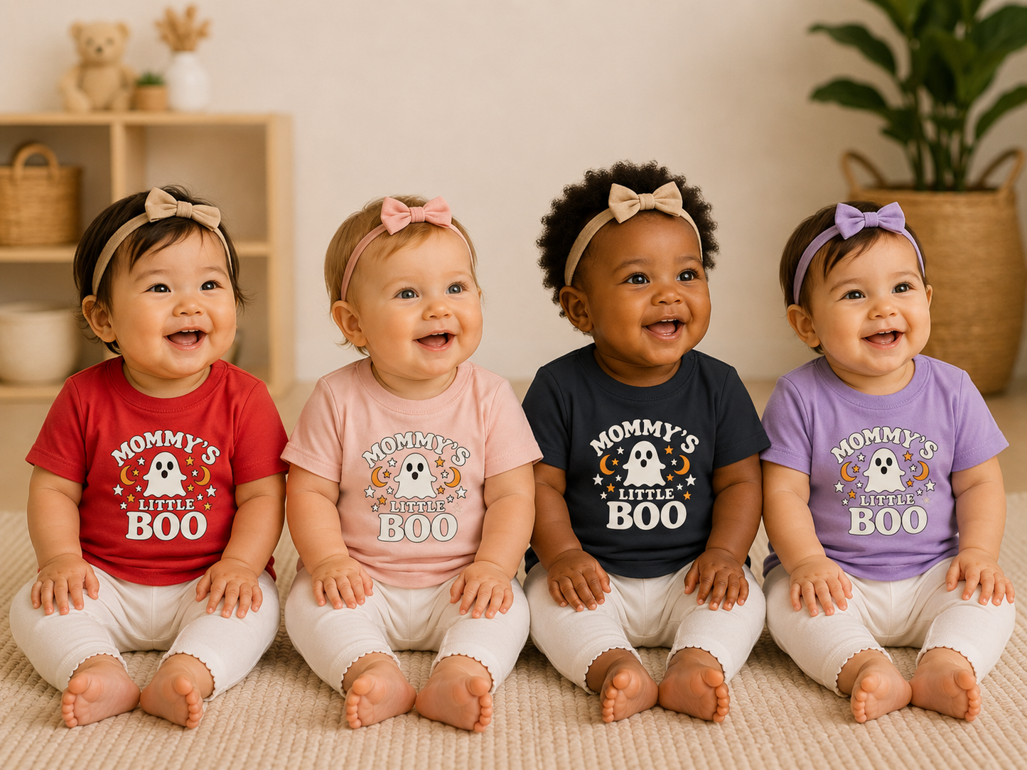 Mommy's Little Boo Baby T-Shirt - Halloween Ghost Infant Tee - Cute Spooky Baby Shirt - Halloween Baby Outfit