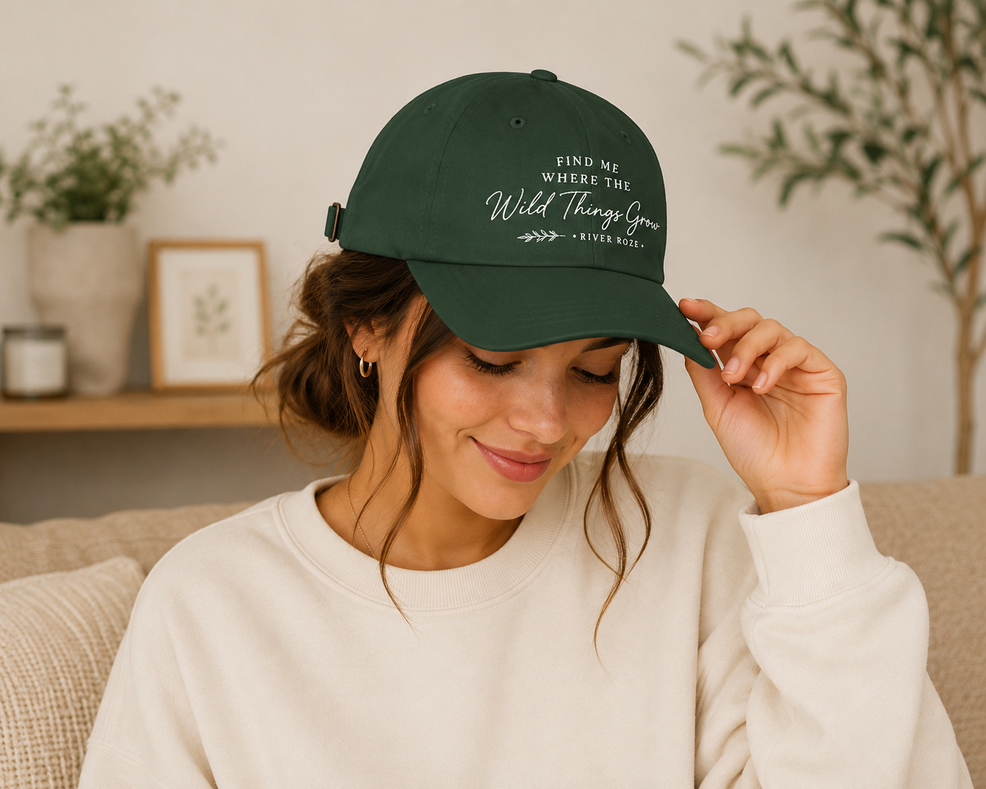 Find Me Where the Wild Things Grow Embroidered Dad Cap – Outdoor Adventure Hat